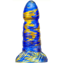 MetallicAnal Gode Torff 16 x 5.8cm Bleu-Doré